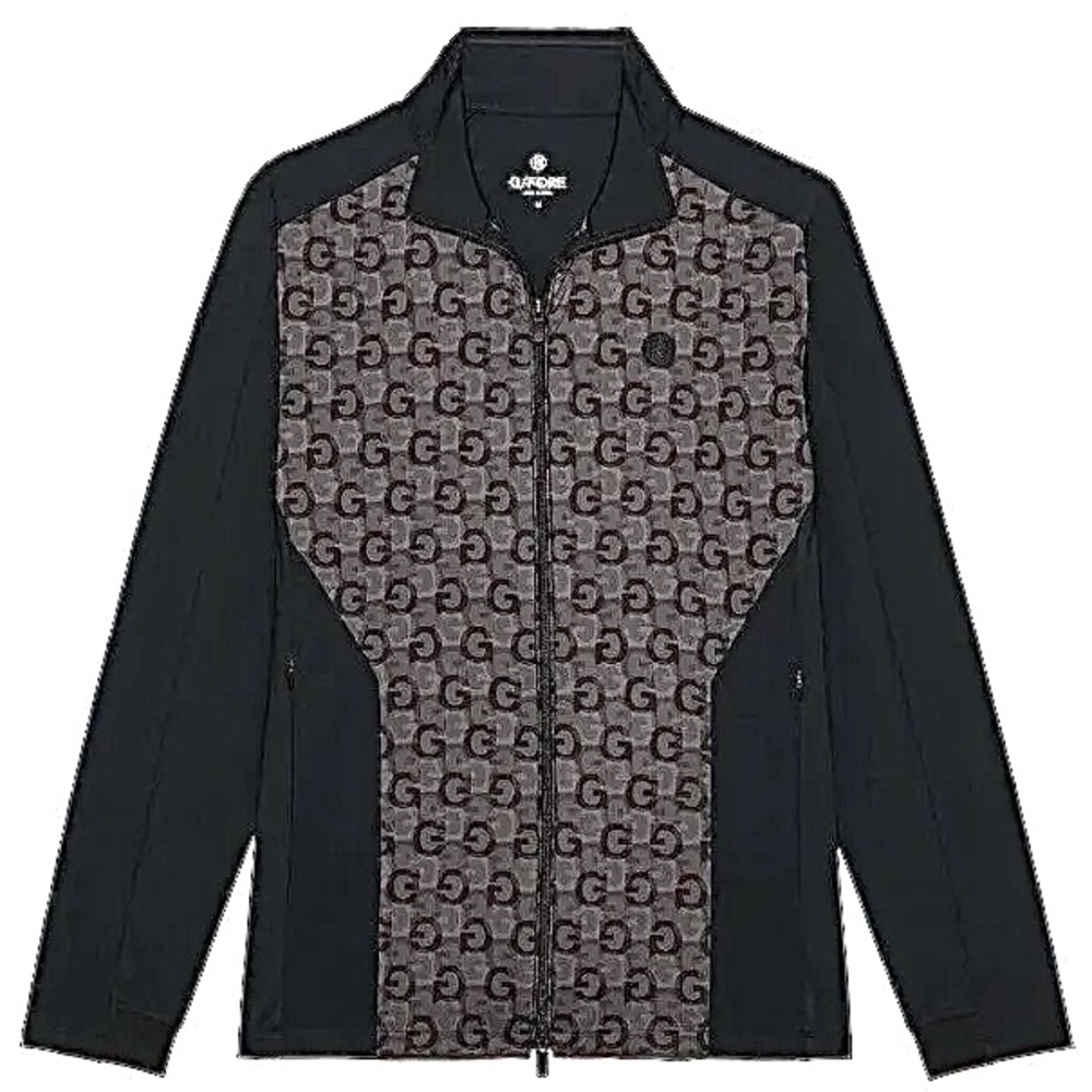 NWT! $280 G/FORE Men's Performer Logo Full Zip Lined Golf Jacket | Onyx